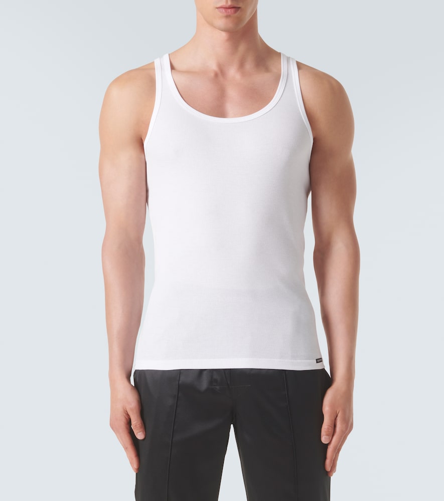Tom Ford Ribbed-knit cotton-blend tank top | Thumbnail 3