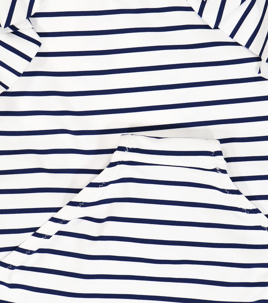 Shop Melissa Odabash Baby Annaelle Striped Swimsuit In Navy Stripe