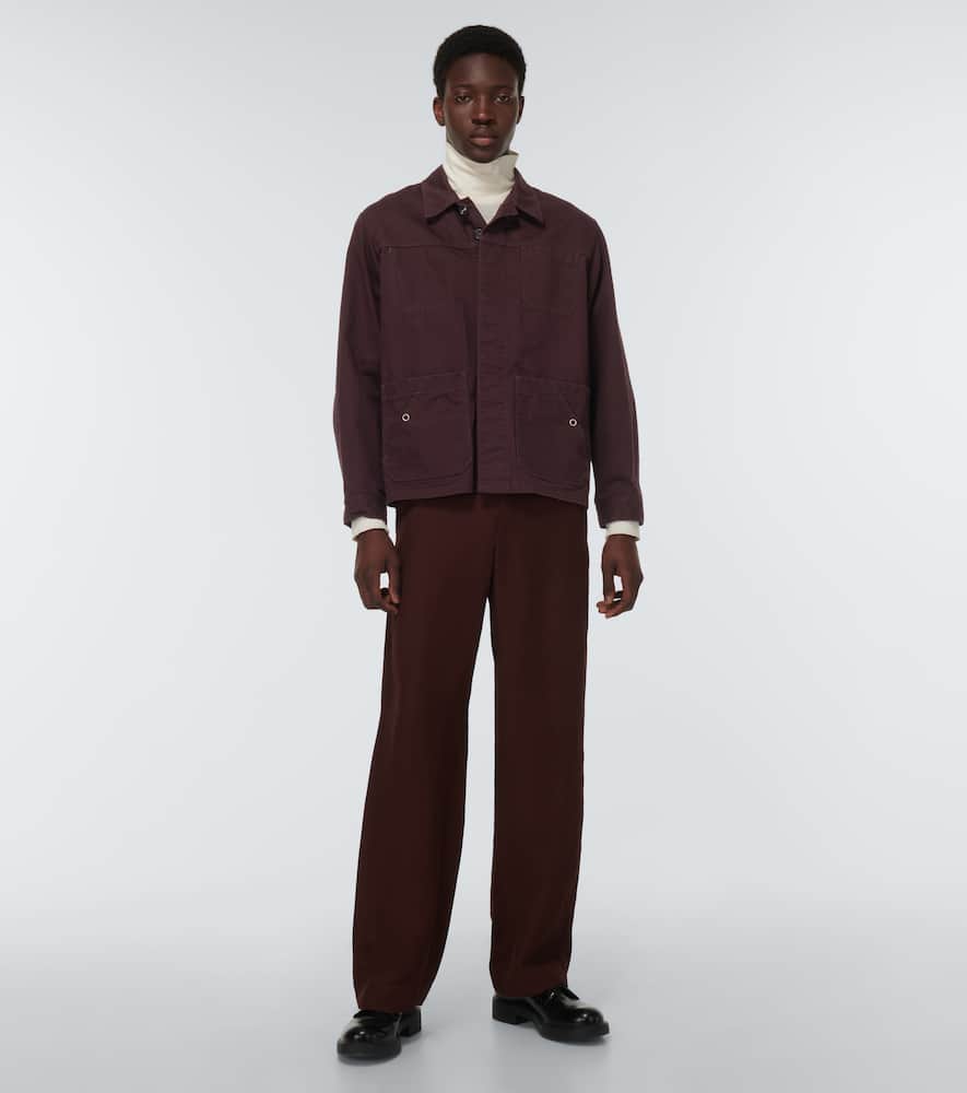 Undercover Cotton Overshirt In Dark Brown