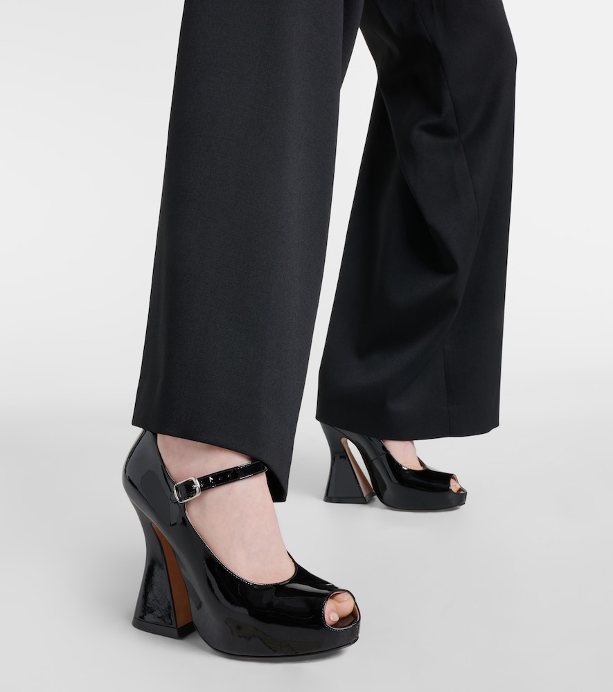 Peep-Toe Mary Jane Pumps