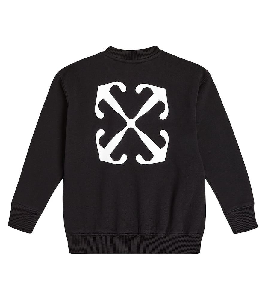 Off-white Kids Felpa Off Stamp In Black