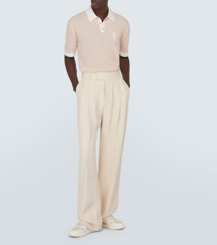 Shop Amiri Wide-leg Pants In Beige