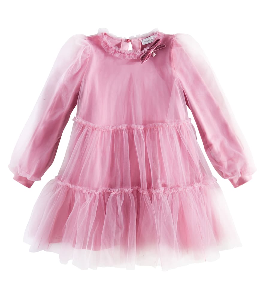 Monnalisa Tulle Dress In Pink