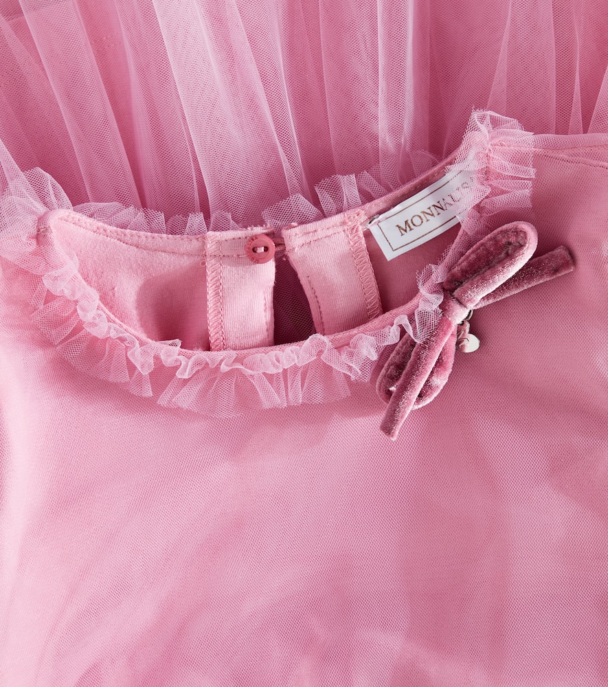Monnalisa Tulle Dress In Pink