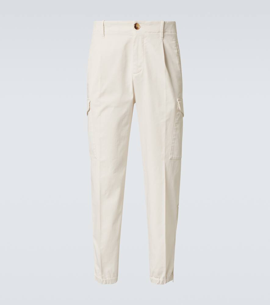 Brunello Cucinelli Mid-rise cotton-blend cargo pants