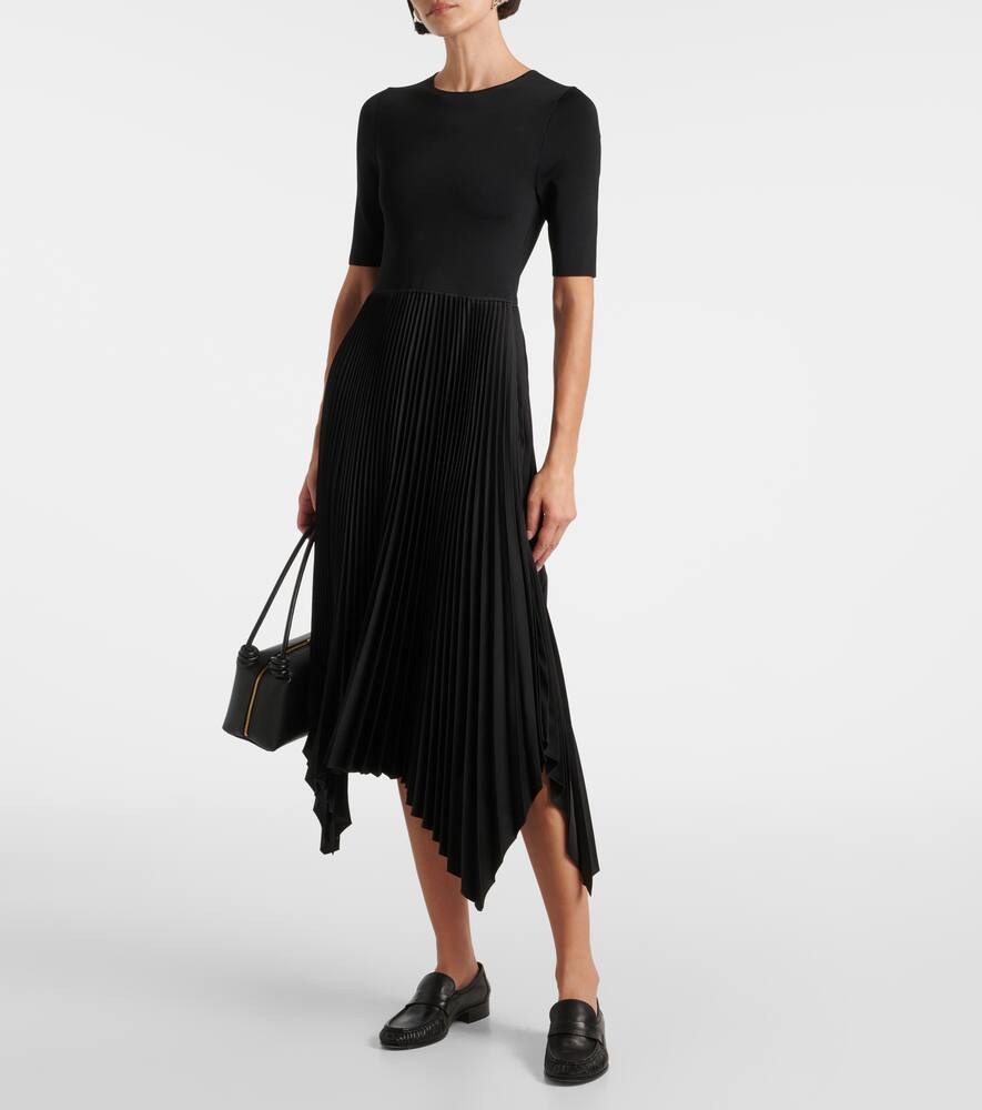 Joseph Dera Asymmetric-hem Midi Dress In Black