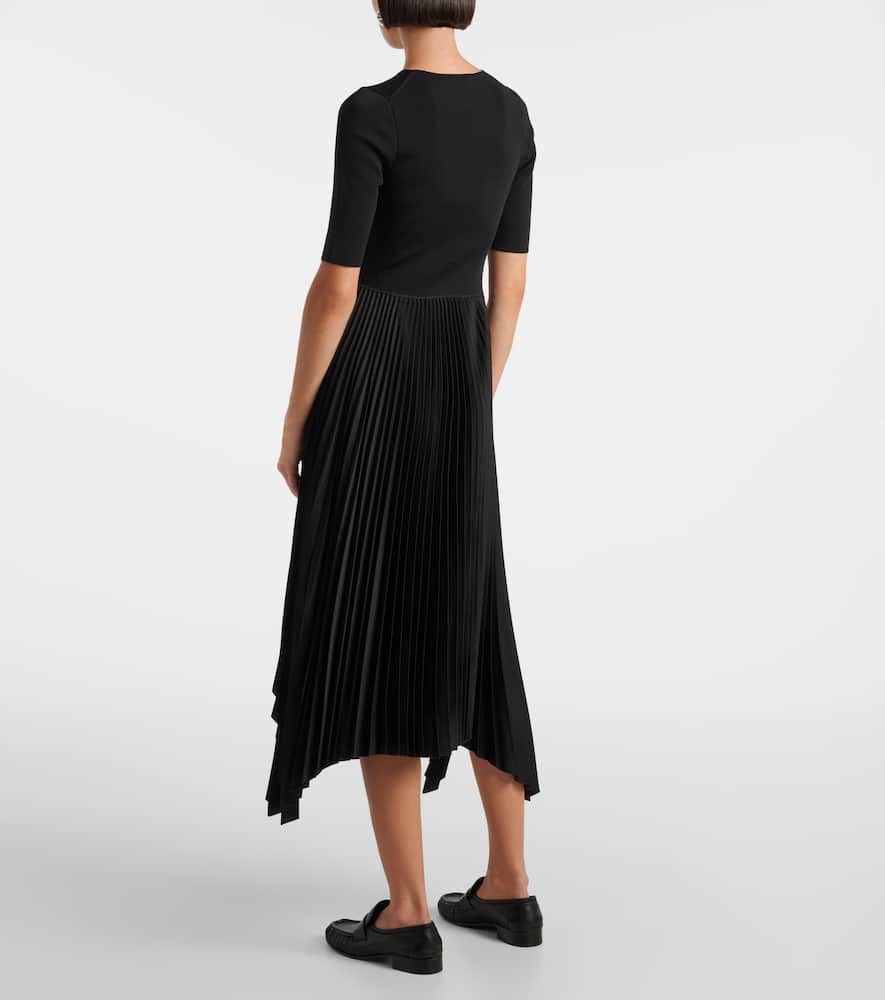 Joseph Dera Asymmetric-hem Midi Dress In Black