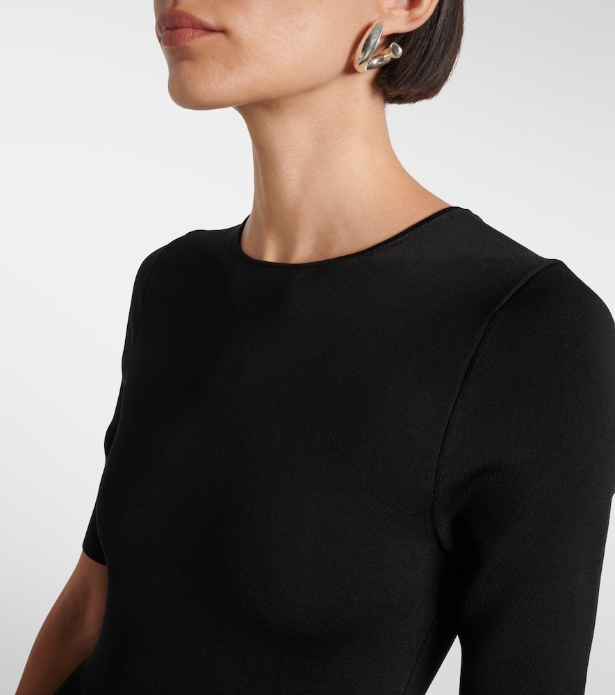 Joseph Dera Asymmetric-hem Midi Dress In Black