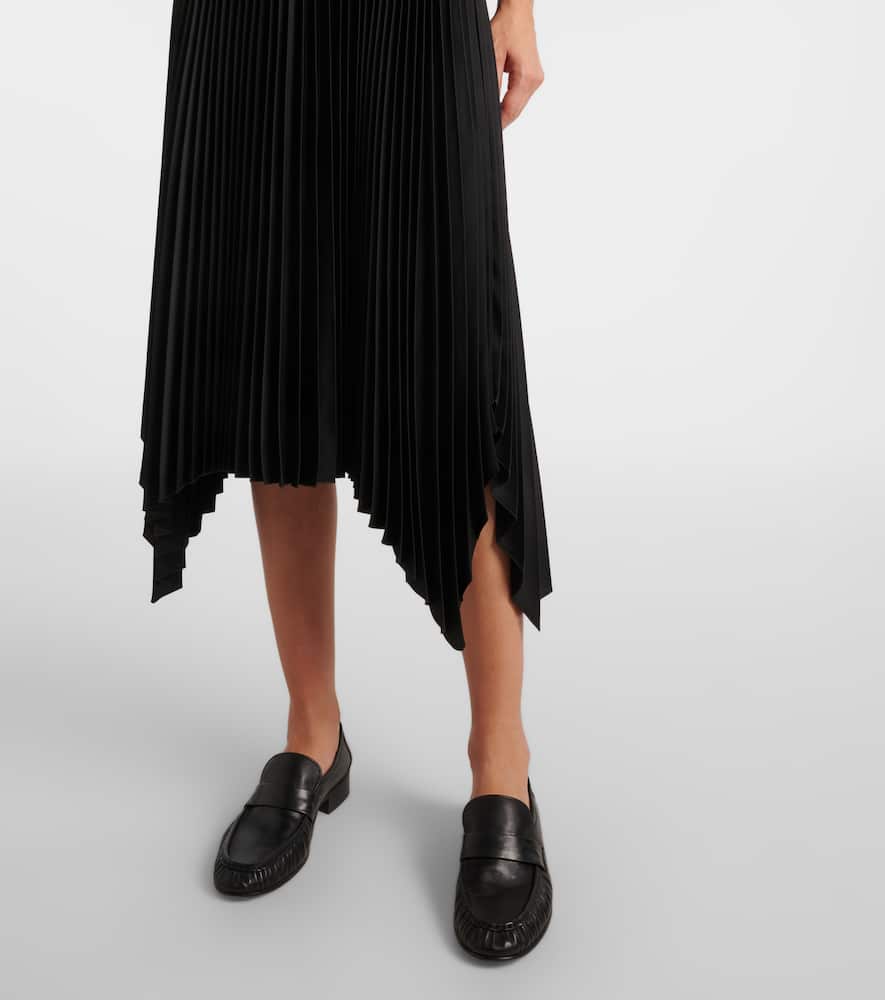 Joseph Dera Asymmetric-hem Midi Dress In Black
