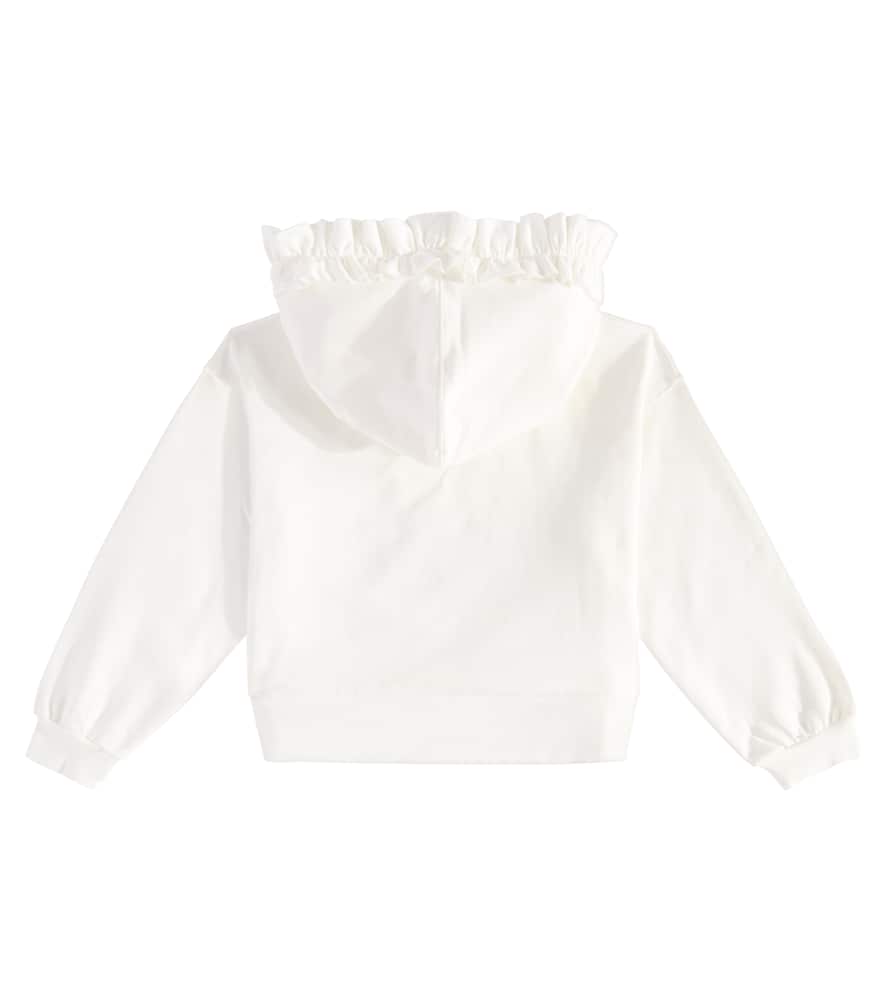 Monnalisa Hoodie Aus Einem Baumwollgemisch In Weiss