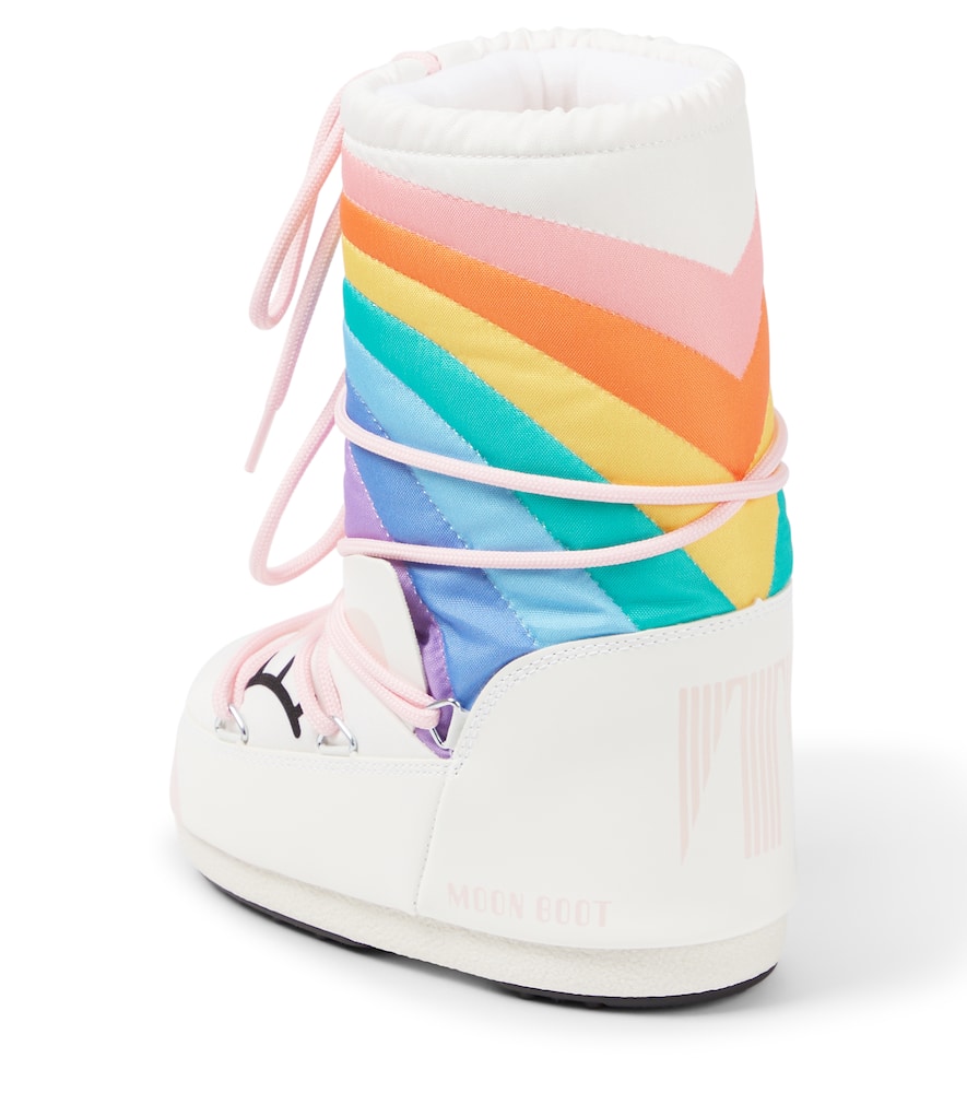 Moon Boot Icon Unicorn Printed Snow Boots In Multicoloured