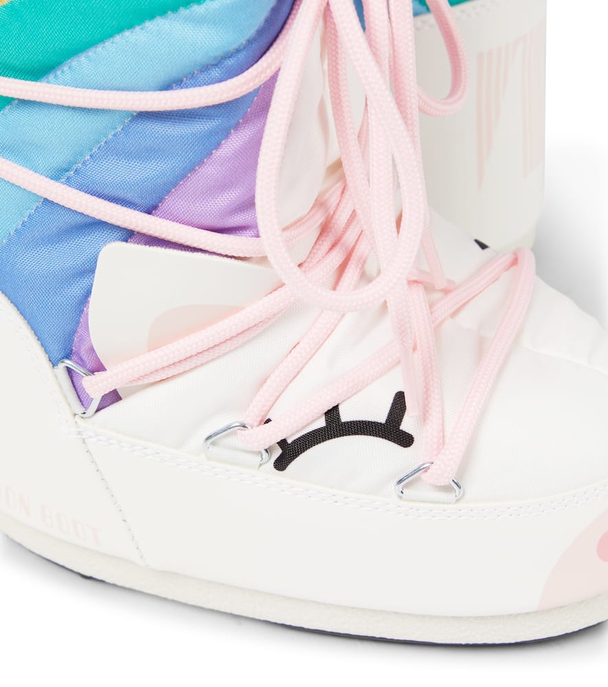 Moon Boot Icon Unicorn Printed Snow Boots In Multicoloured