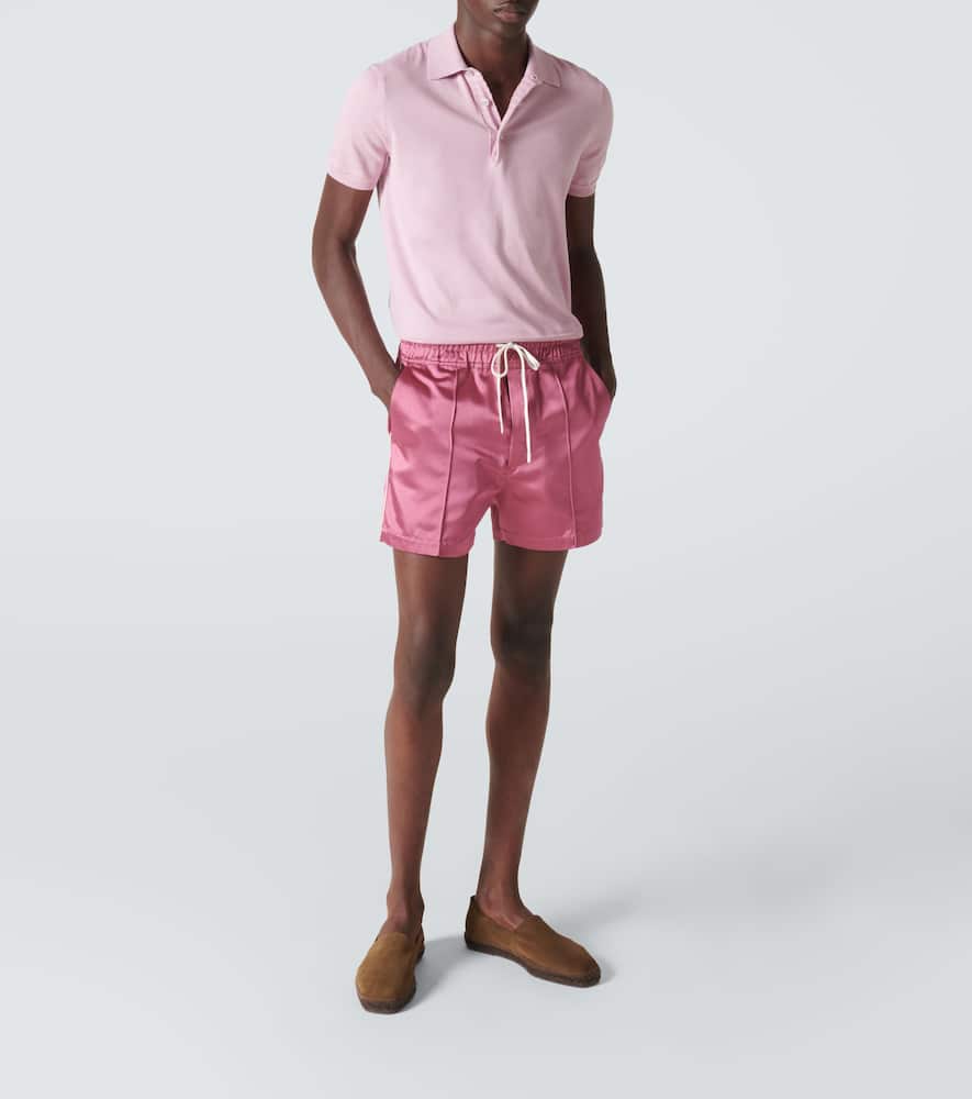 Tom Ford Cotton Jersey Polo Shirt In Pink