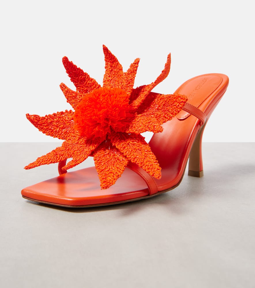 Bottega Veneta Adam Flower-detailed Leather Sandals In