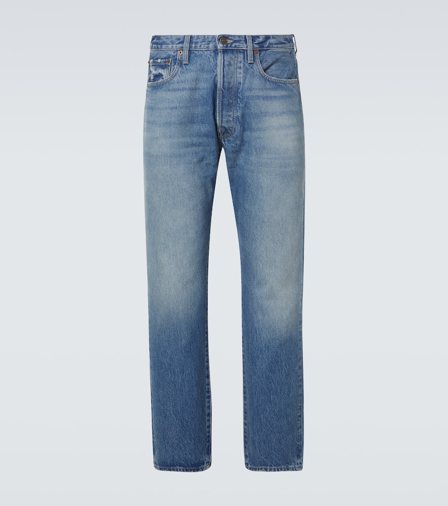 Faded straight jeans