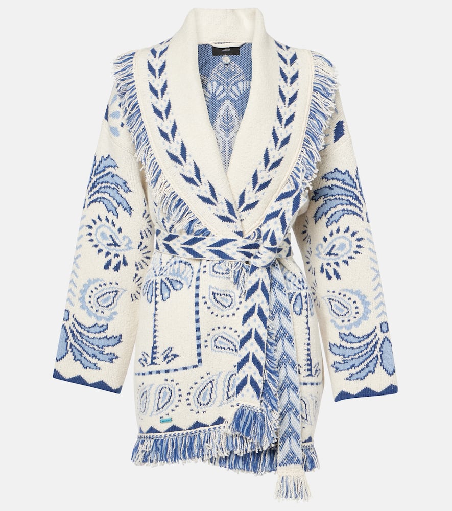 Wild Wonder Foulard wool and cotton cardigan