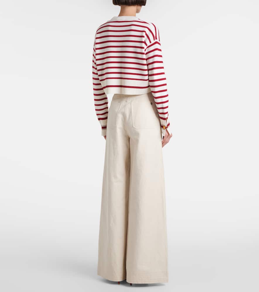 MAX MARA DOROTEA STRIPED VIRGIN WOOL SWEATER
