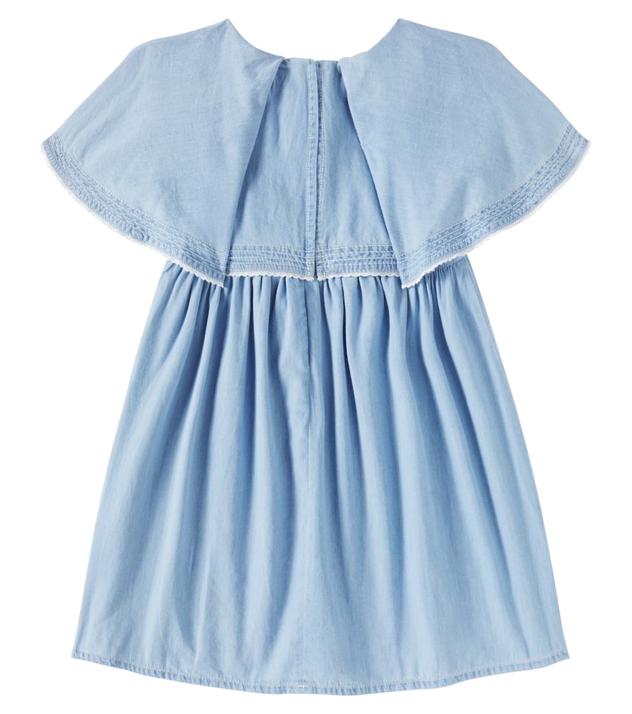 Chloé Kids Denim Dress In Bleach