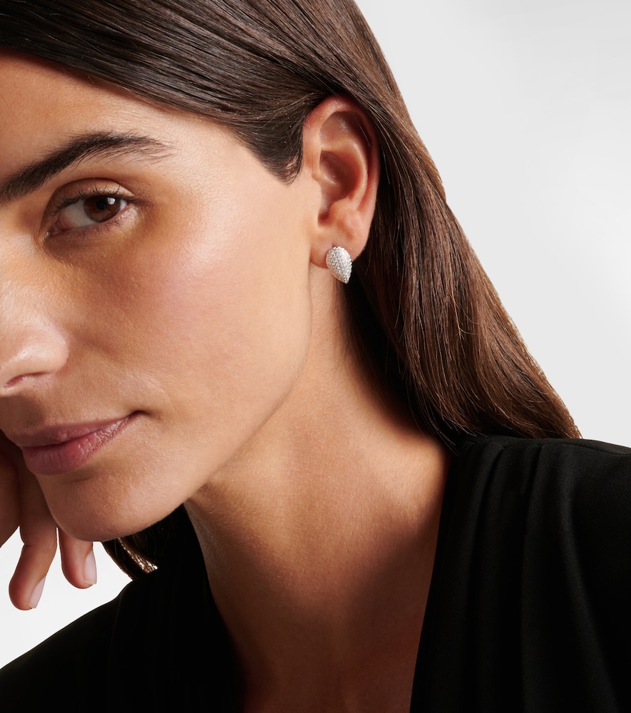 Suzanne Kalan 18kt white gold earrings with diamonds