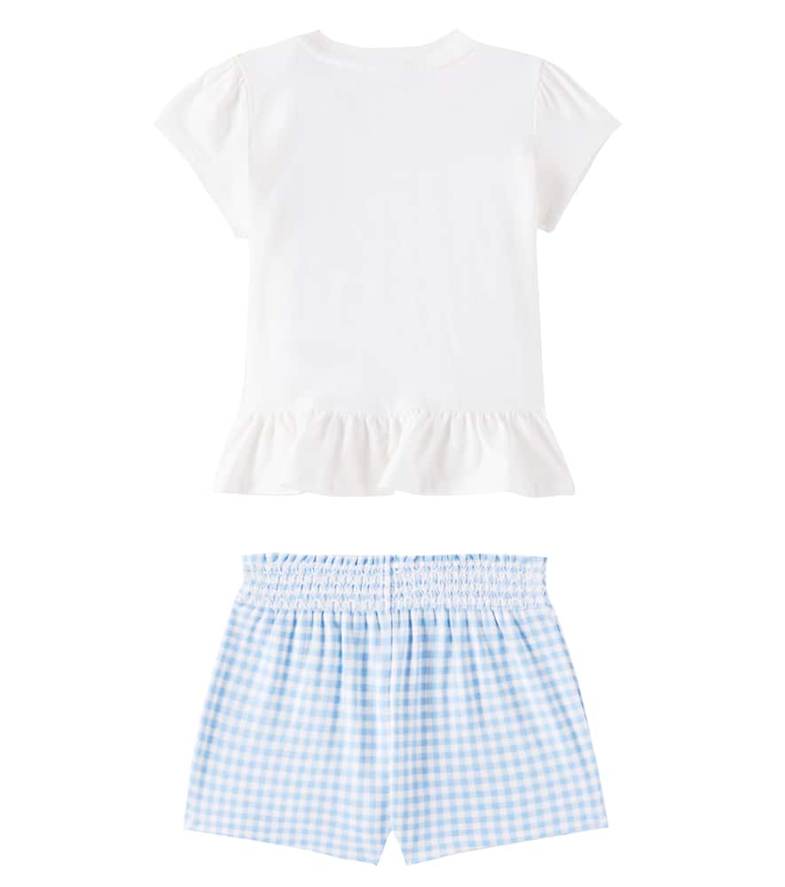 Polo Ralph Lauren Baby Polo Bear Cotton T-shirt And Pants Set In White