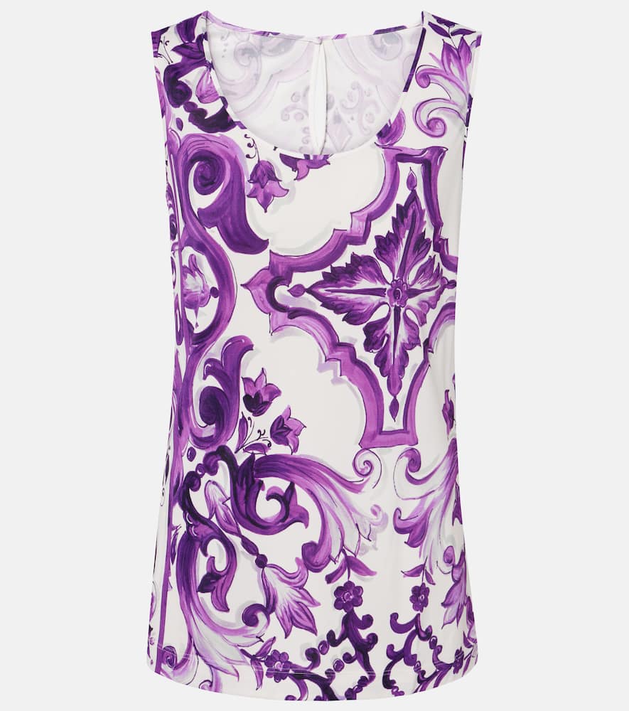 Majolica jersey tank top
