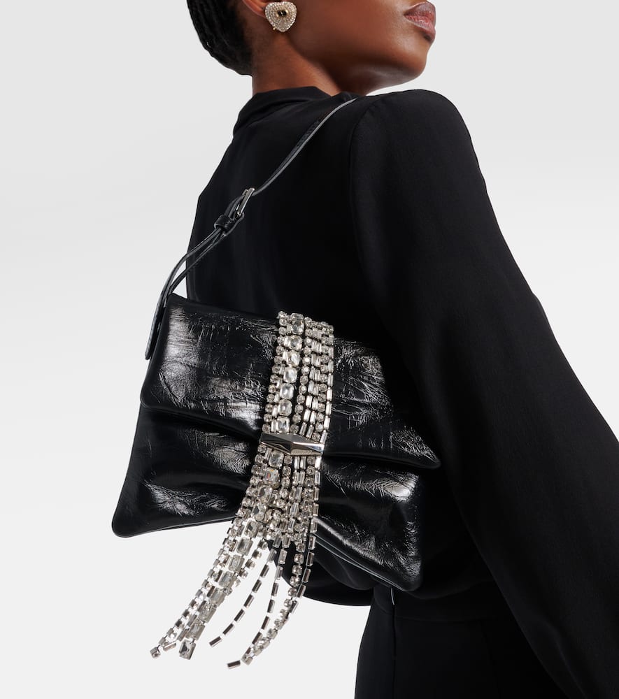 Jimmy Choo Zandra Leather Bow Shoulder Bag