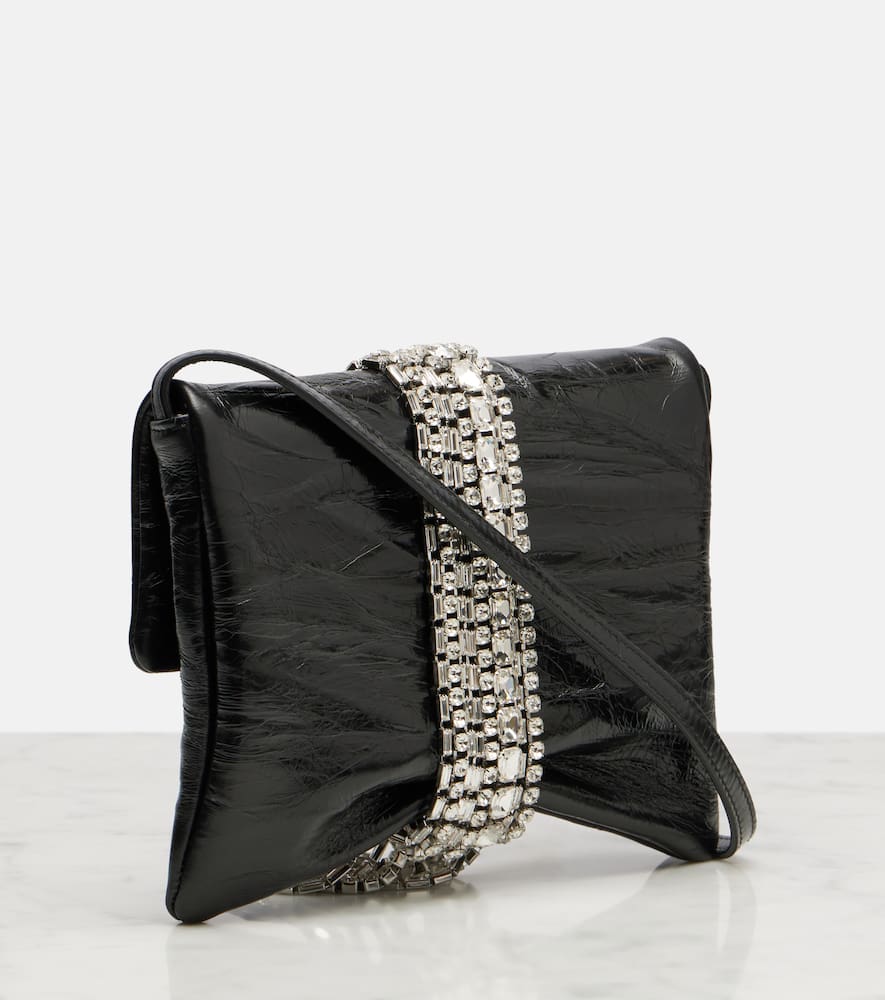 Jimmy Choo Zandra Leather Bow Shoulder Bag