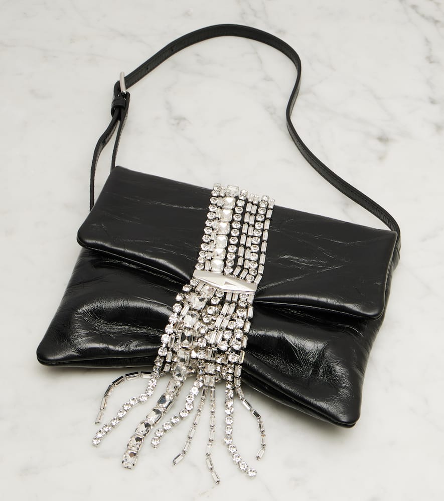 Jimmy Choo Zandra Leather Bow Shoulder Bag