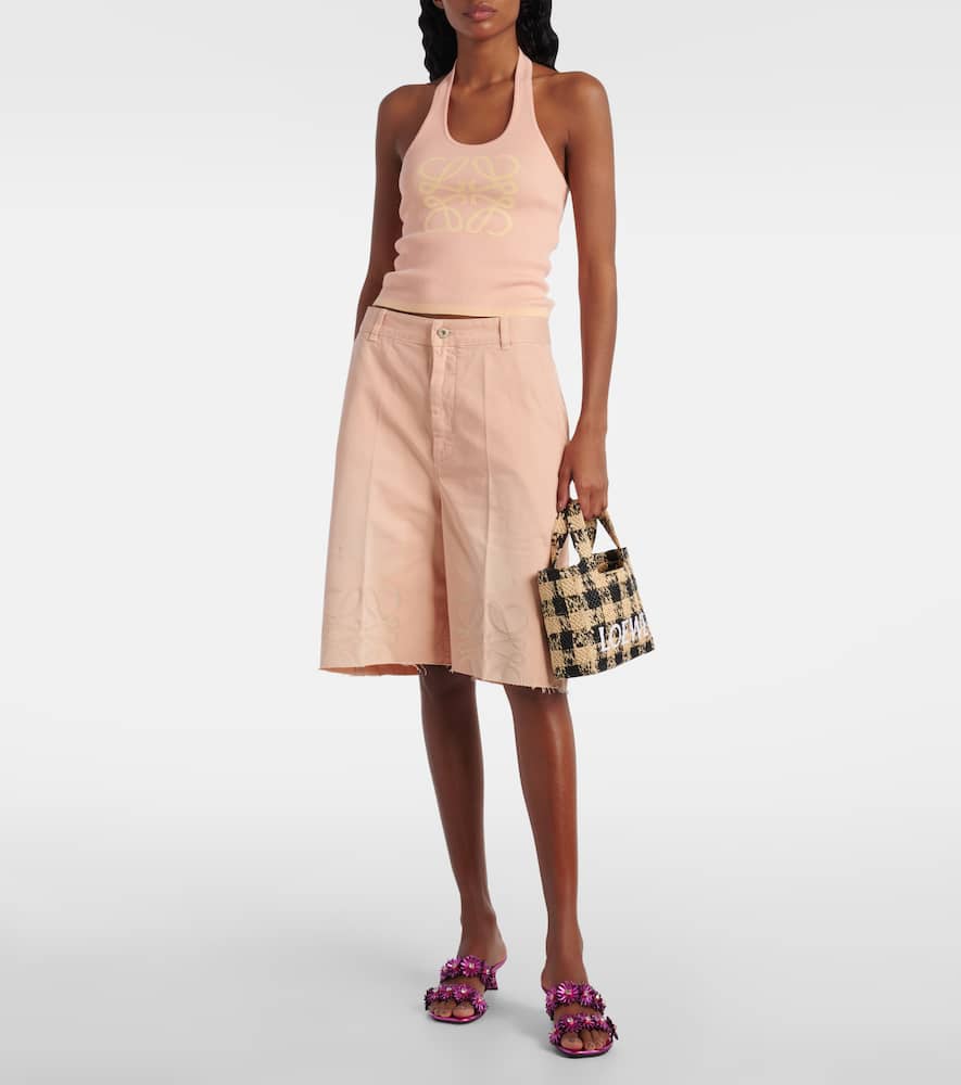 Loewe Font Small Tote Bag In Beige
