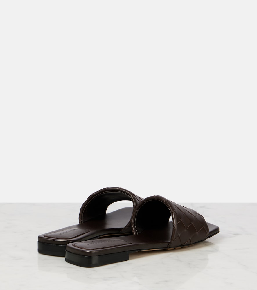  Bottega Veneta Bottega Veneta Parco Intrecciato Leather Mules 