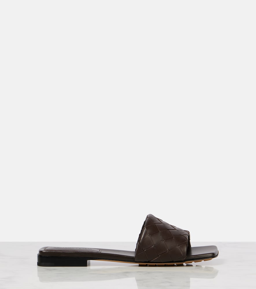  Bottega Veneta Bottega Veneta Parco Intrecciato Leather Mules 