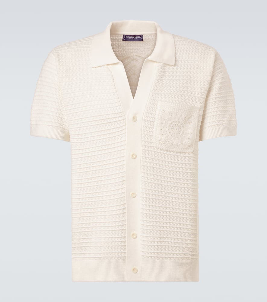 César crochet cotton shirt