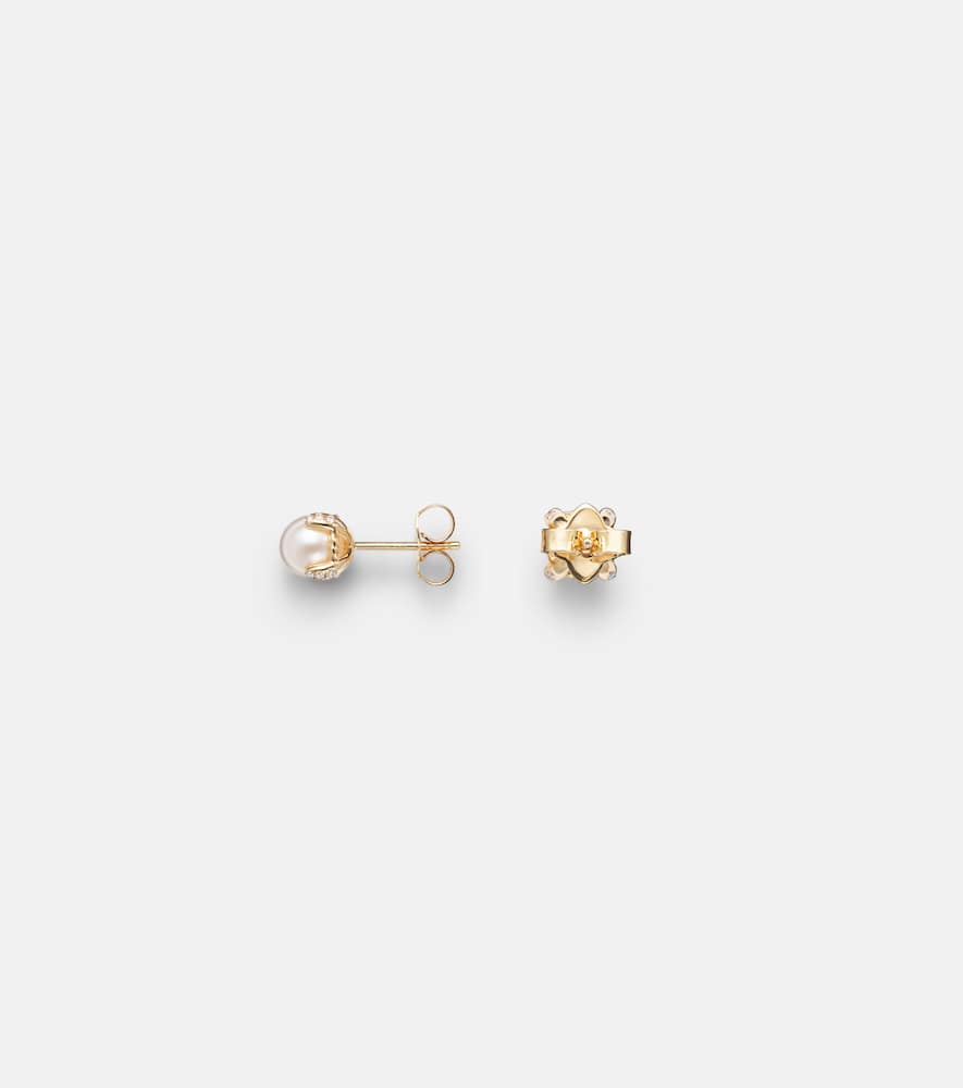 David Yurman Pearl Classics 18kt Gold Earrings With Pearls And Diamonds In Gold