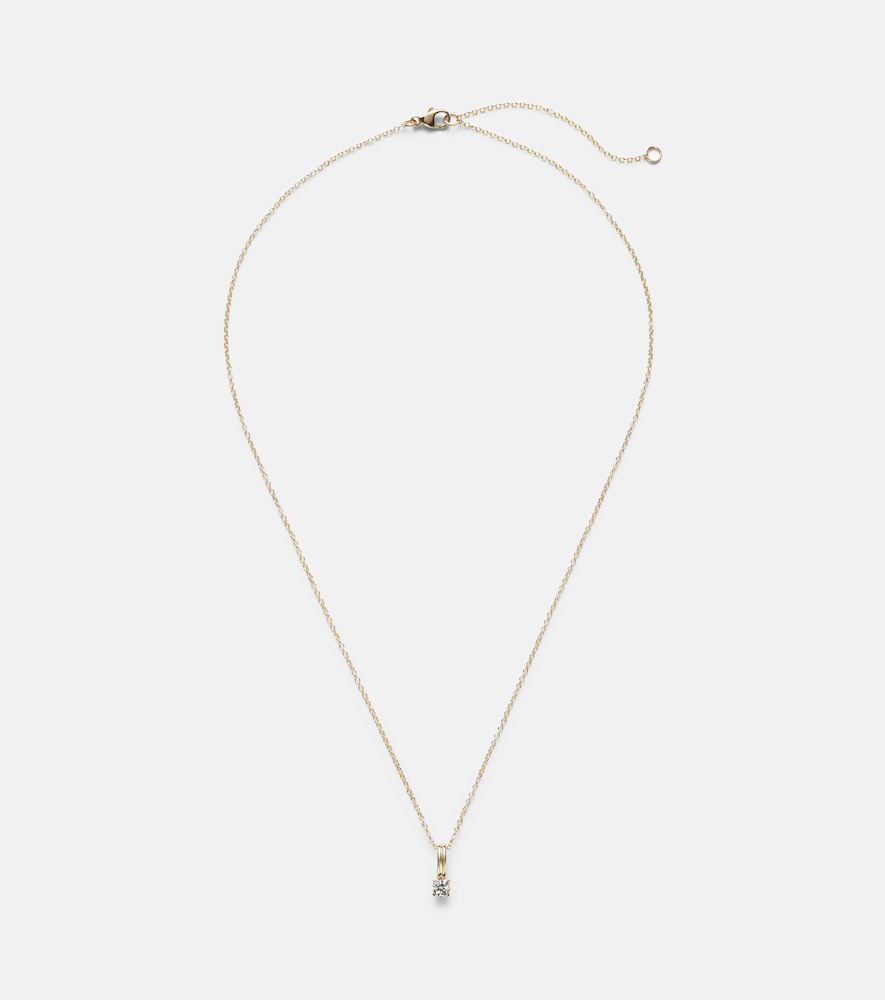 Stone and Strand 14kt gold charm necklace with diamonds