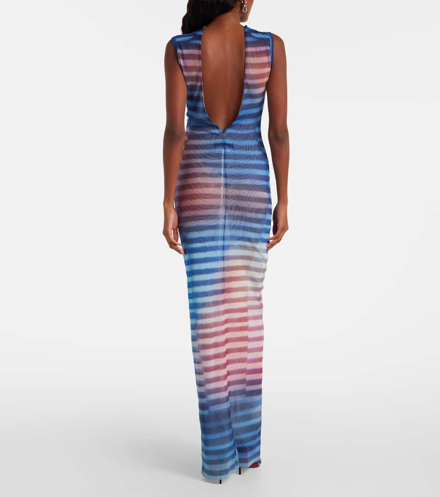 Jean Paul Gaultier Long Dress "air" In Blue