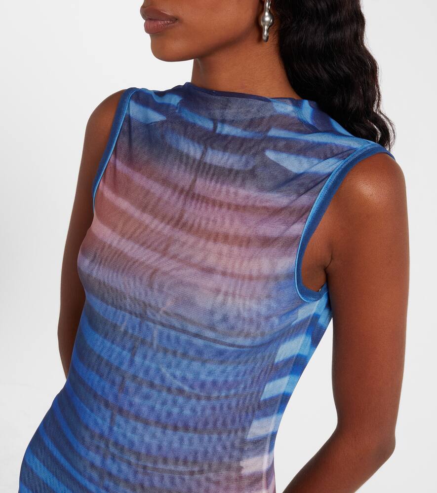 Jean Paul Gaultier Long Dress "air" In Blue