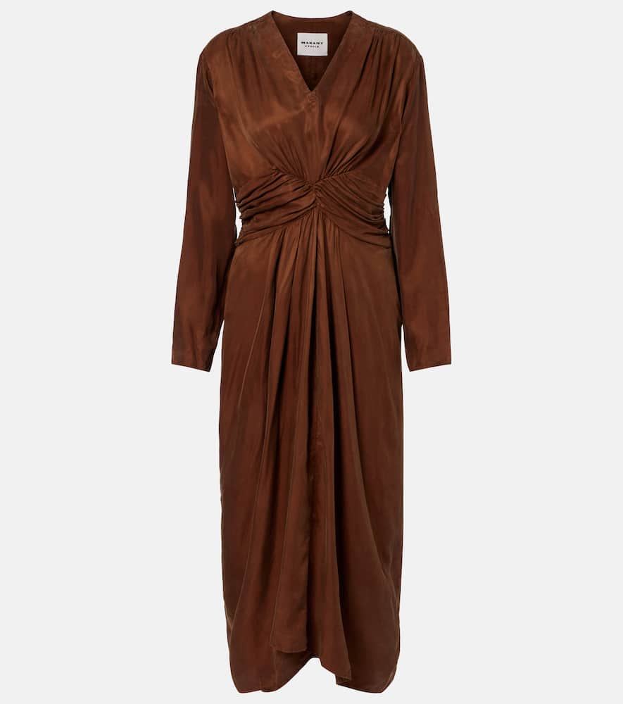 Draped midi dress