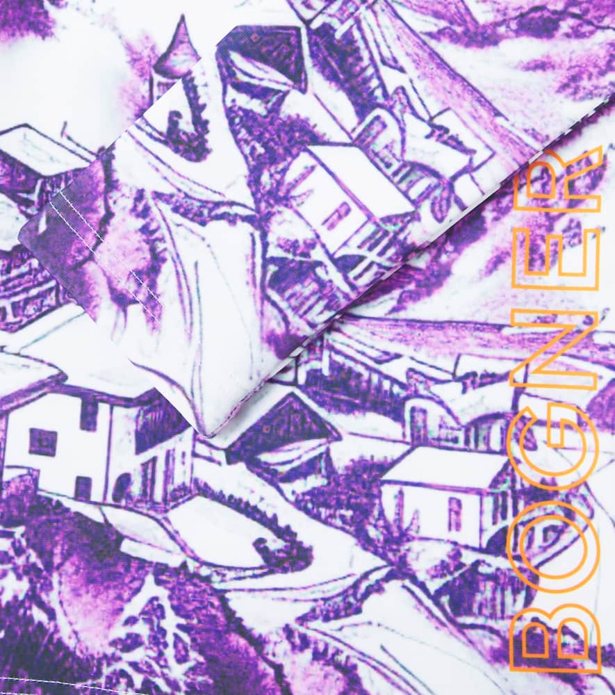 Bogner Chris Logo Printed Technical Half-zip Top In Purple