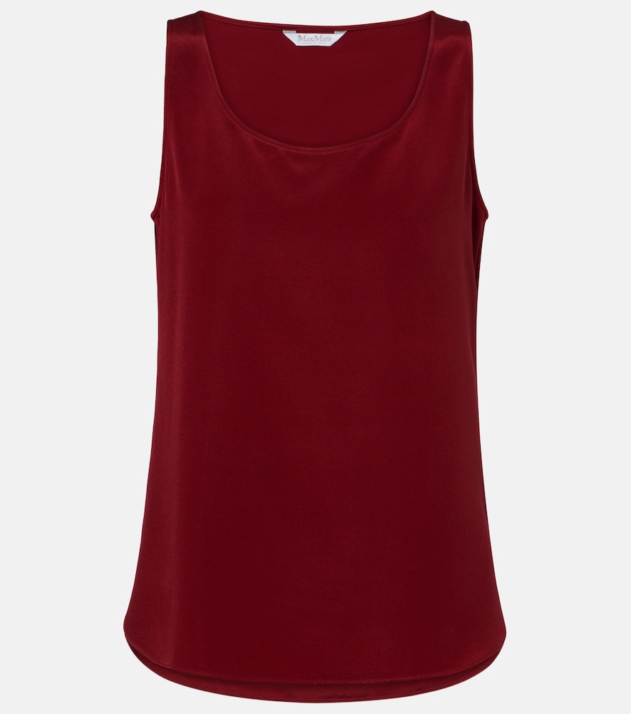 Max Mara Women's Burgundy Pecora Silk-Blend Top UK Size 8 - Mytheresa
