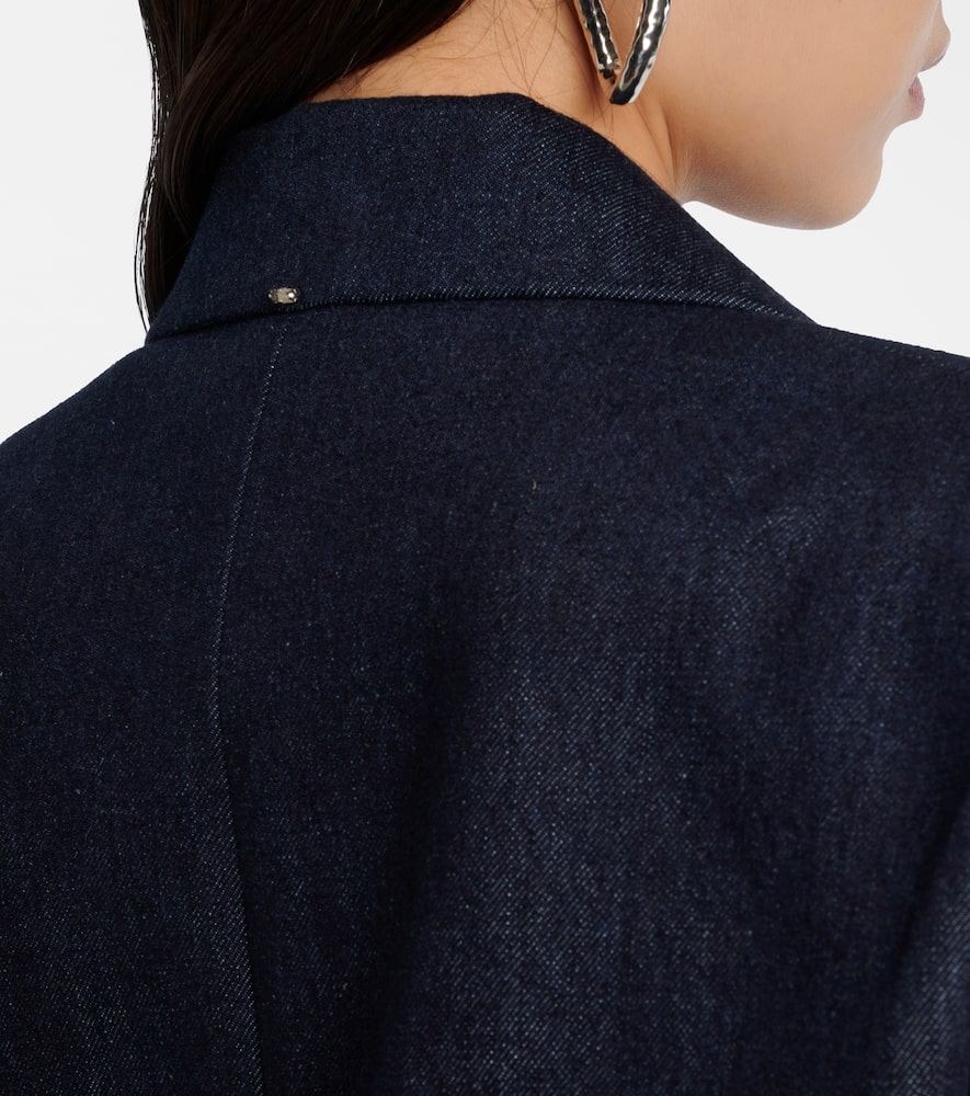 Sportmax Oversized Double-breasted Blazer Jackets And Coats Blue In Blue