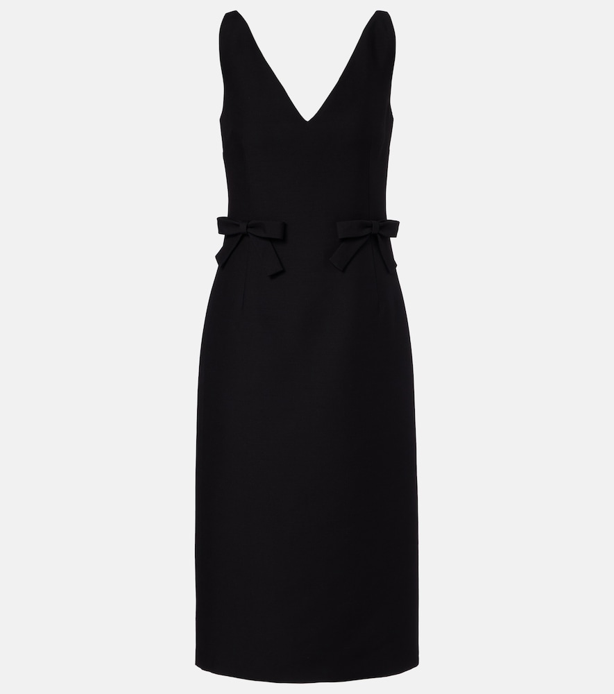 Valentino Crepe Couture bow-detail midi dress
