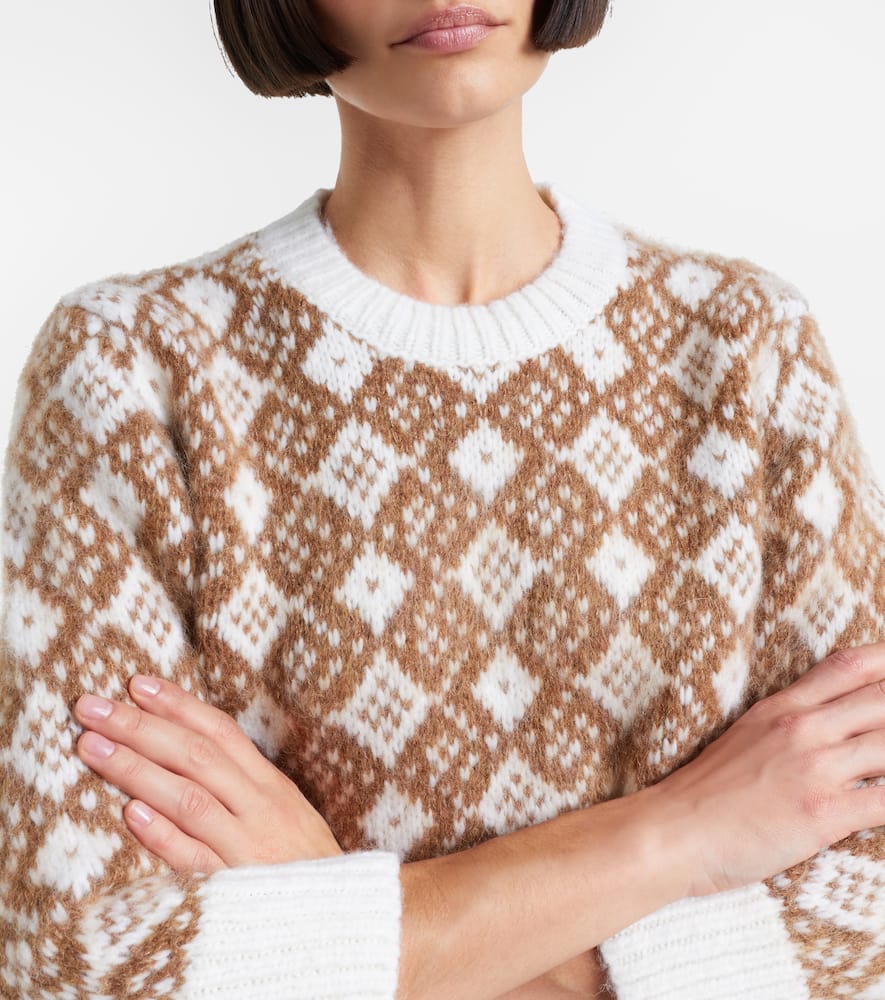 Dorothee Schumacher Soft Graphics Jacquard Sweater In Brown