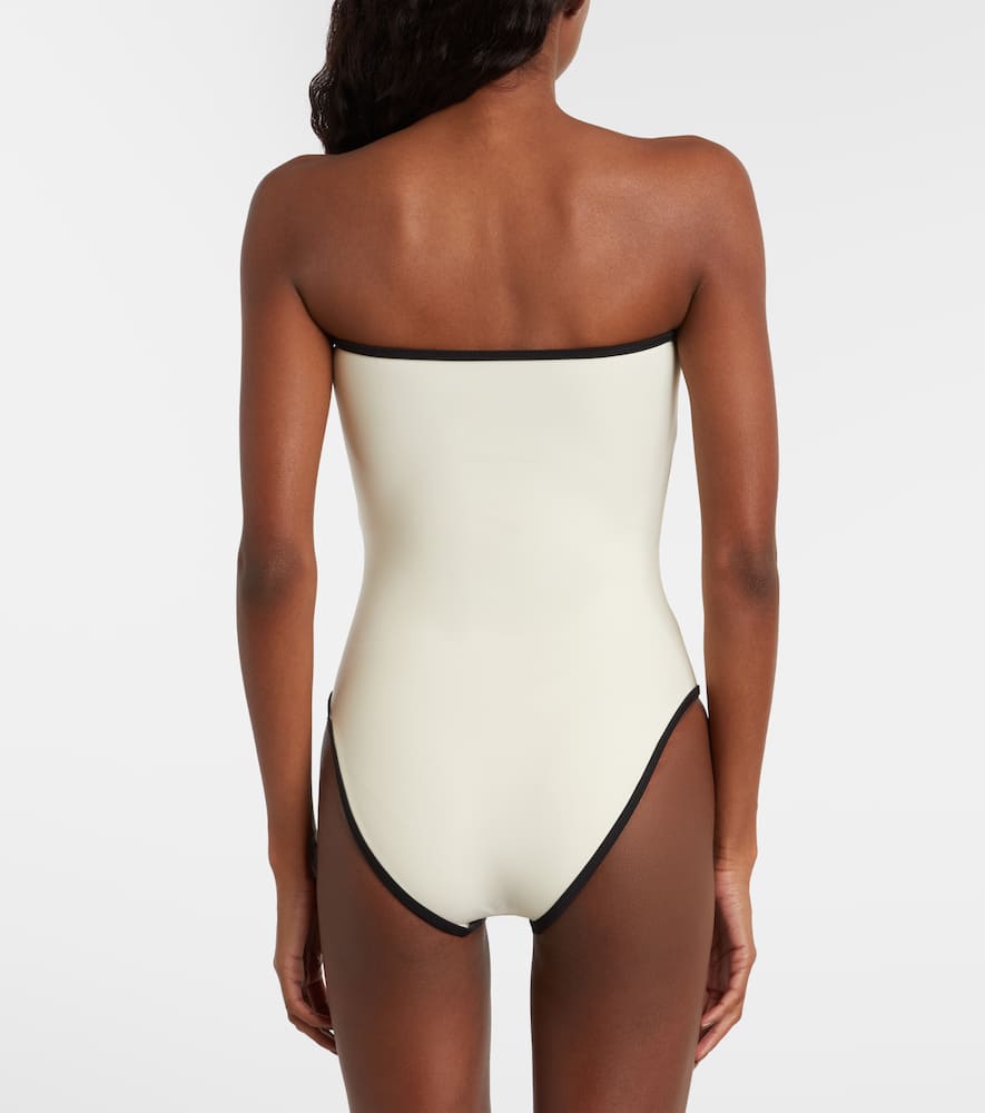 Jade Swim Sienna Strapless Swimsuit In White