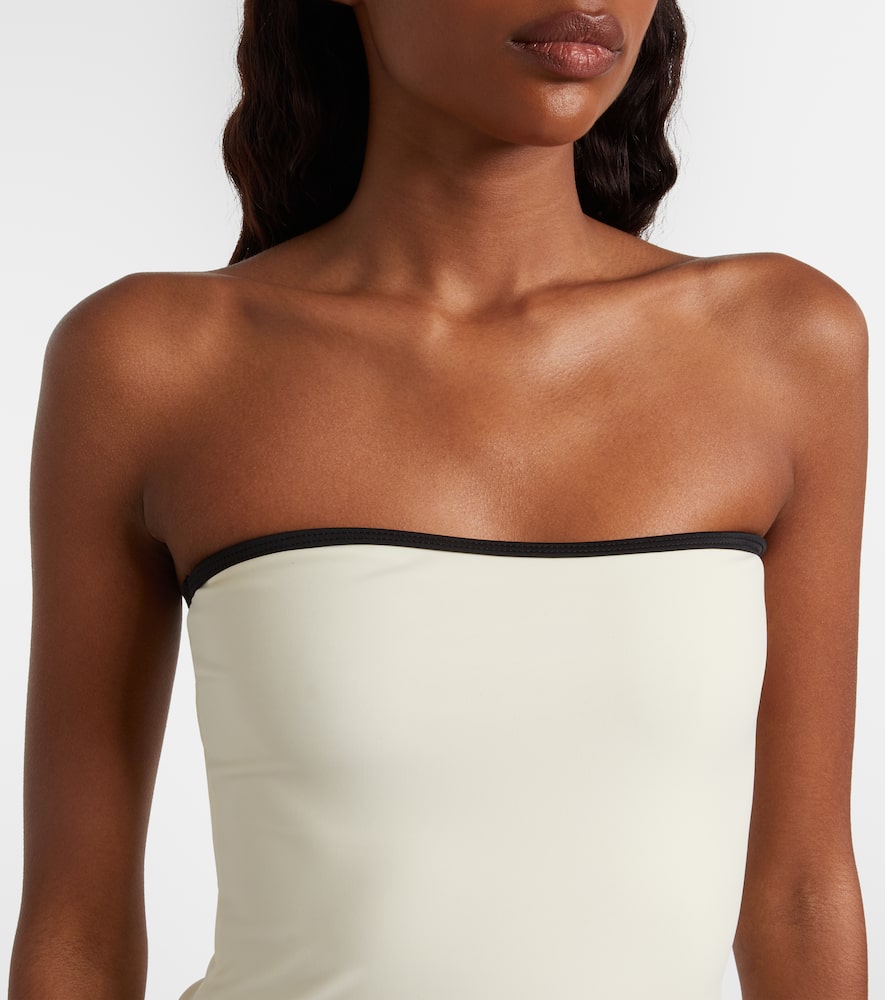 Jade Swim Sienna Strapless Swimsuit In White