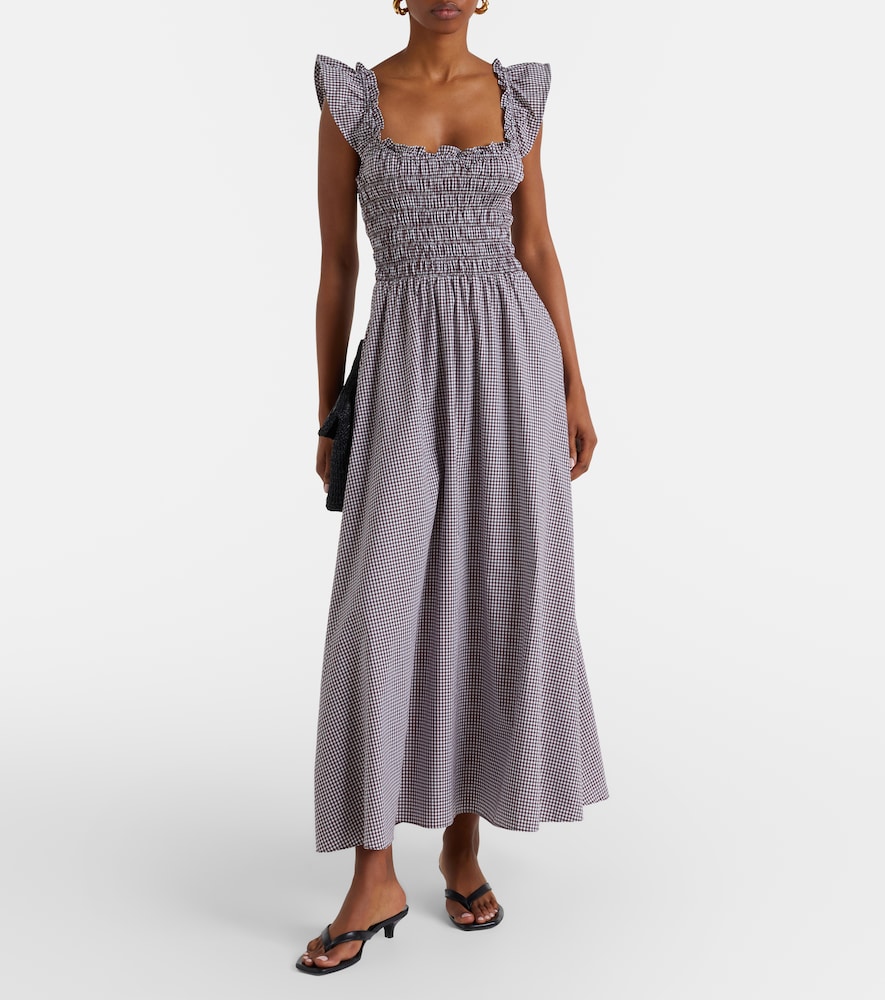 Faithfull Eudora gingham cotton-blend maxi dress