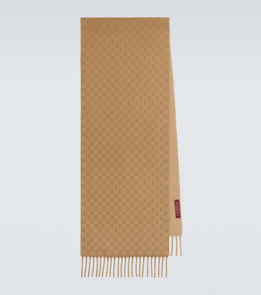 Gucci Men's Beige Gg Wool And Cashmere Scarf - Mytheresa