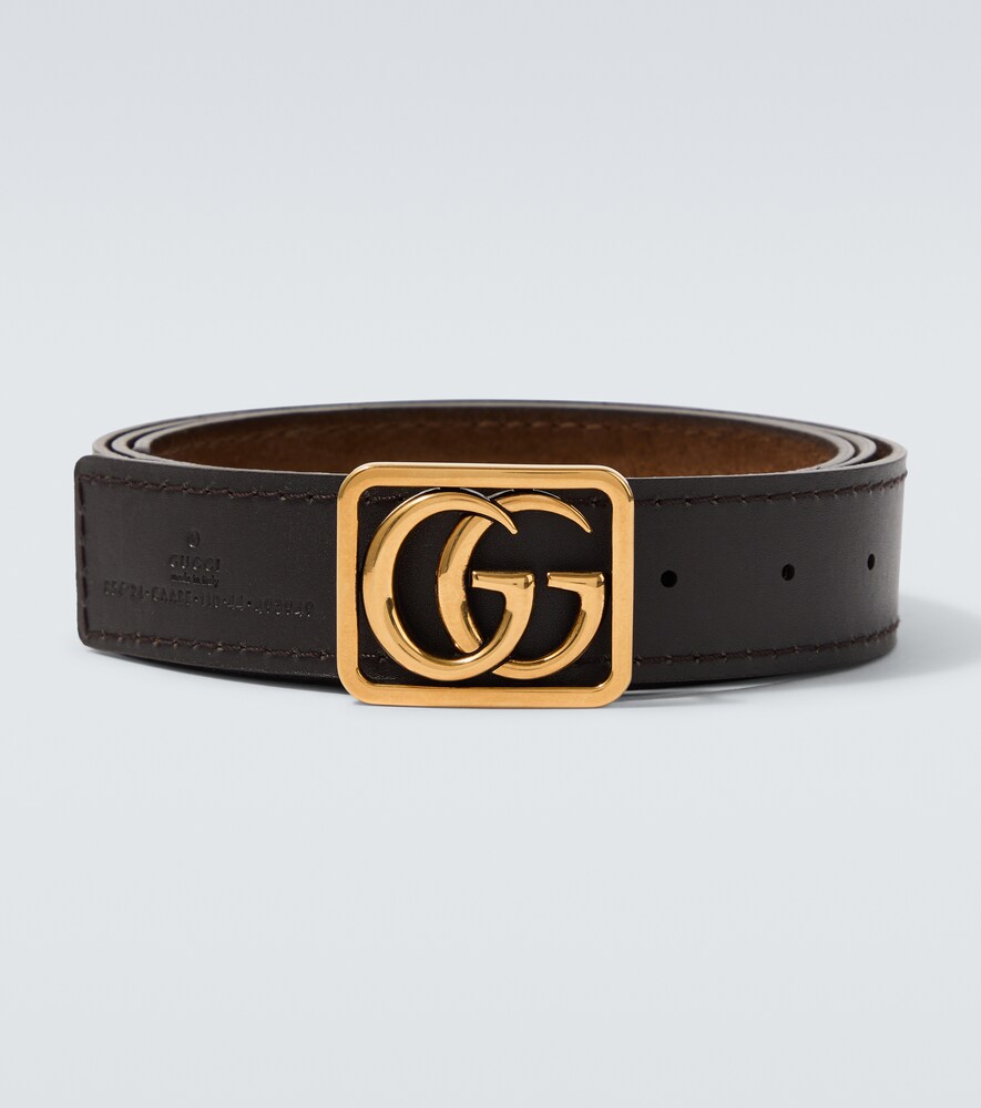  Gucci Gucci Wendbarer Gürtel Double G Aus Veloursleder Und Leder 