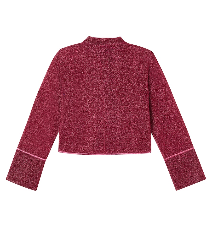 Oseree Oséree Kids Lumière Patch-appliqué Shirt In Burgundy