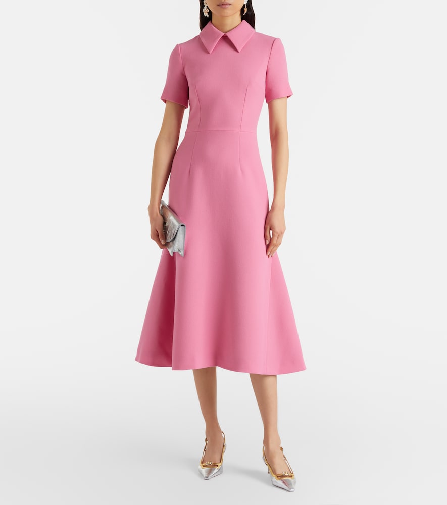  Emilia Wickstead Emilia Wickstead Midikleid Eman Aus Woll-crêpe 