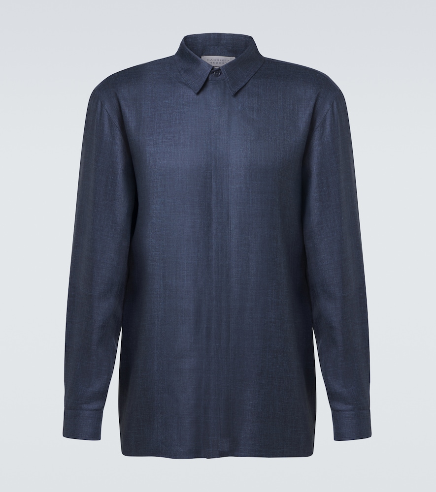 Gabriela Hearst Nicolas Wool, Silk, and Linen Shirt